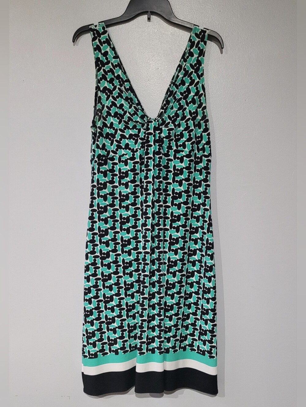 Donna Morgan Blue and White Striped Geometric Maxi Dress